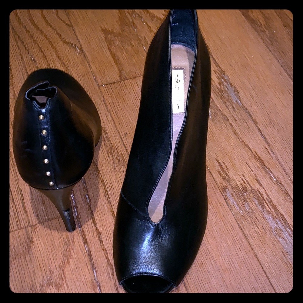 Nordstrom soft leather booties - gold detailing